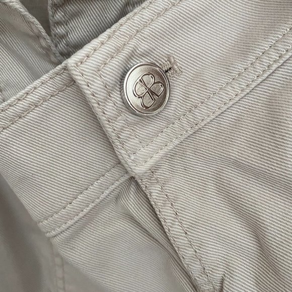 Beige Designer Jean Jacket - Picture 5 of 10